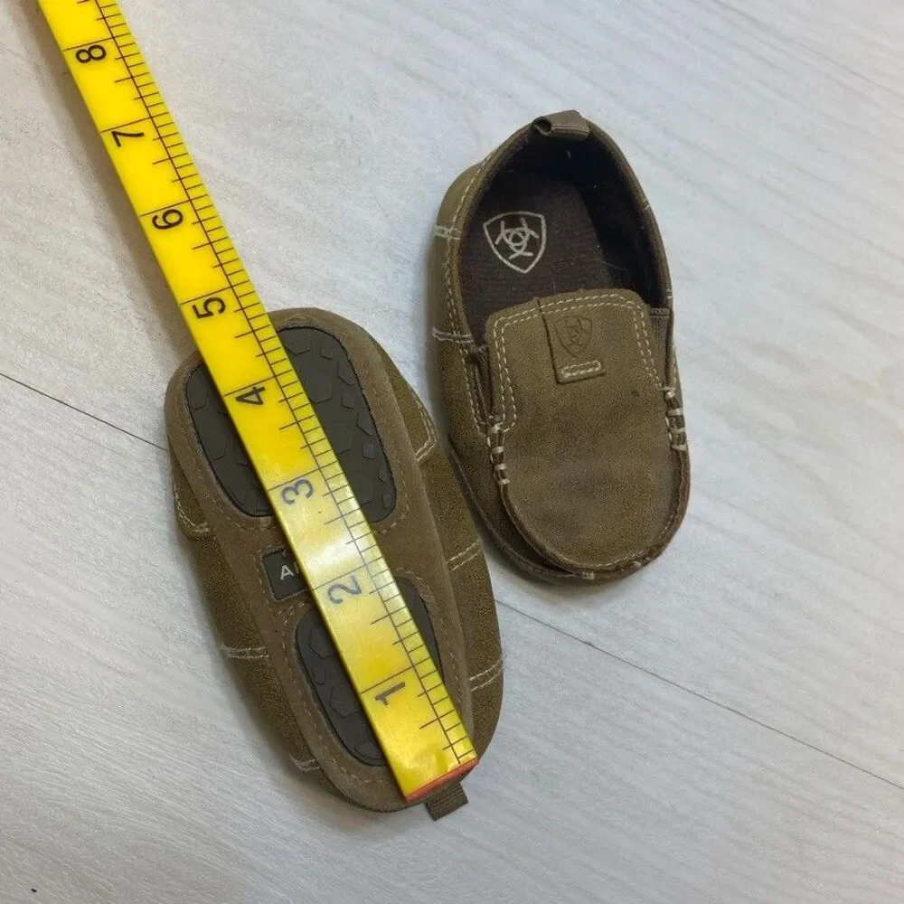 Ariat Brown Print‎ Slip-On Shoes  Sole Fabric Unisex Baby Toddler